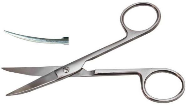 Ножиці операційні, вертикально-зігнуті, гострокінцеві, 113 мм Bio Tules Impex BTS-5-207-13.1